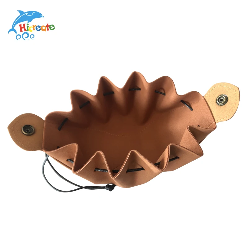 Foldable Multicolor Custom Logo Dice Cup Gambling Holder  Leather Dice Tray