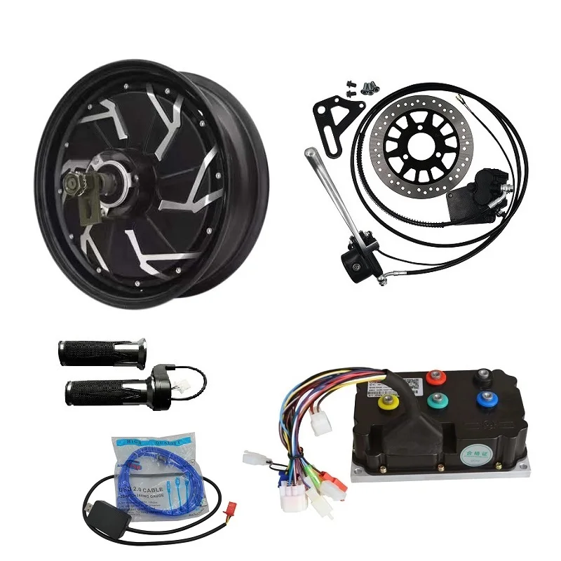 QSMOTOR 12inch 5000W 45H V4 Electric Scooter Hub Motor Conversion Kits Max. speed 105 kph