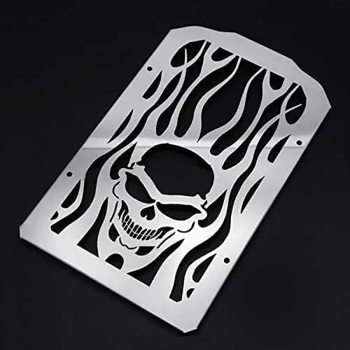 Motorcycle SKULLFIRE Radiator Cover Guard Grill Grille Shrouds Cooler Protector Compatible with Kawasaki Vulcan 400 Vulcan 800
