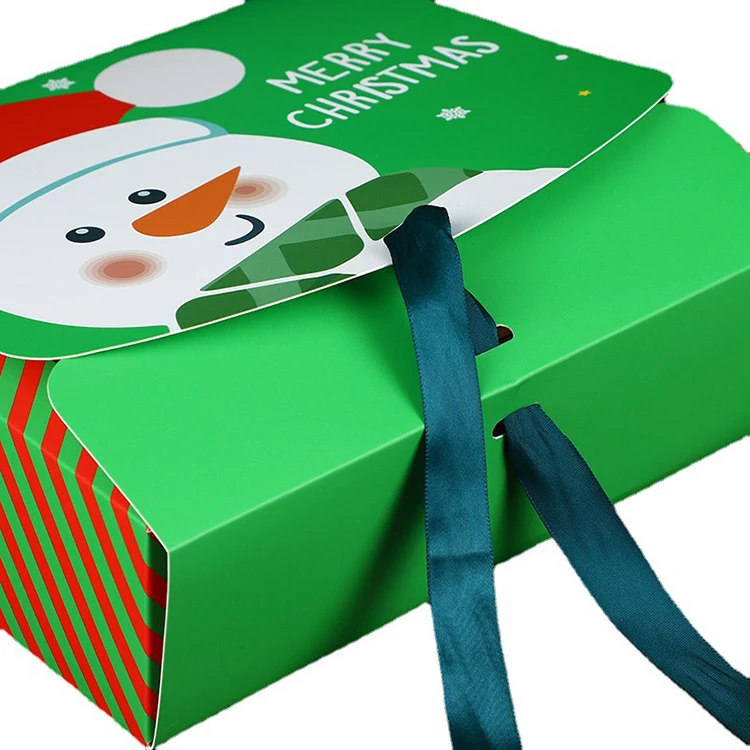 Folding Color Printing Art Paper Christmas Present Boxes For Gift