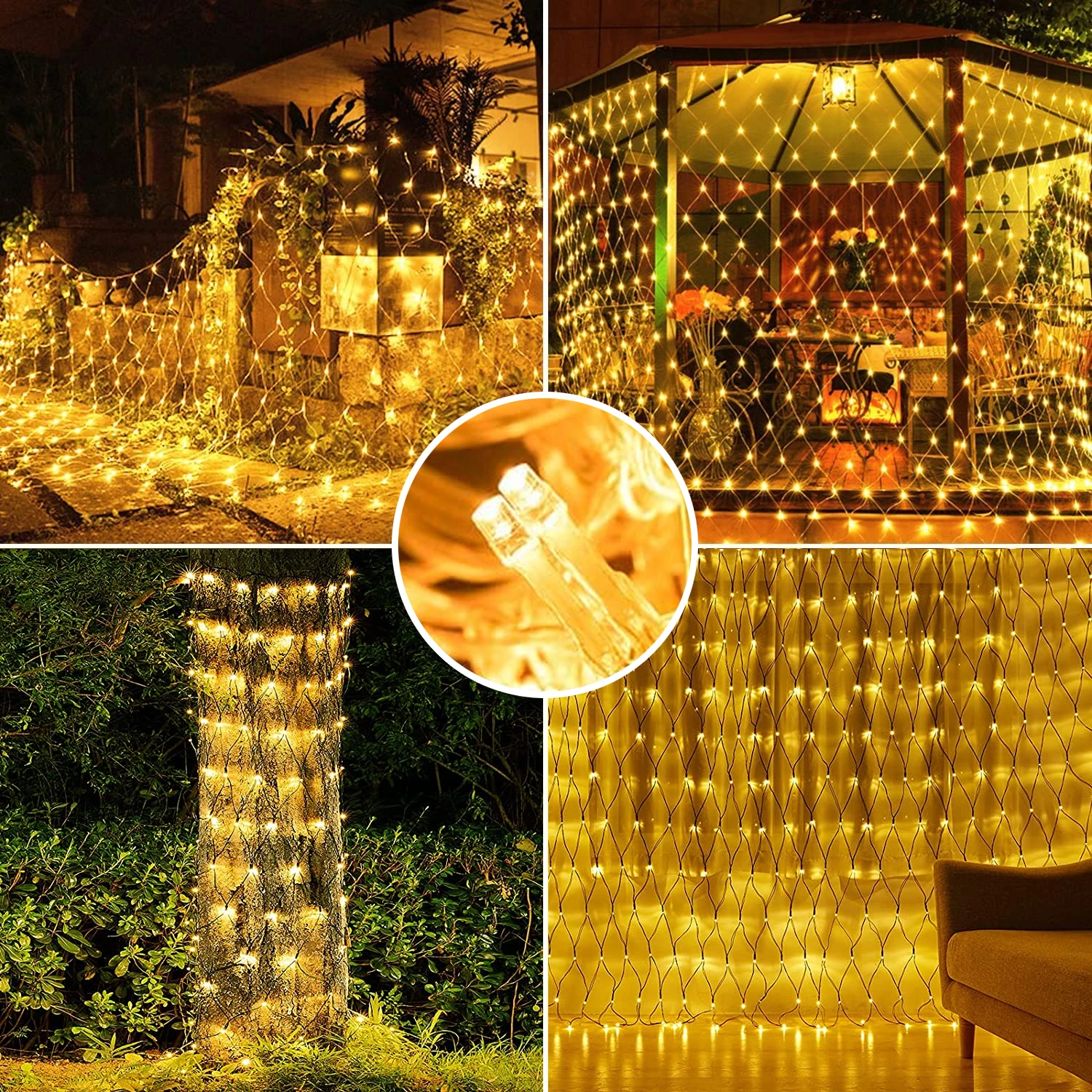 IP65 Waterproof Outdoor Indoor Led Light Net Decorative Holiday String Light for Party and Wedding Christmas Light Net