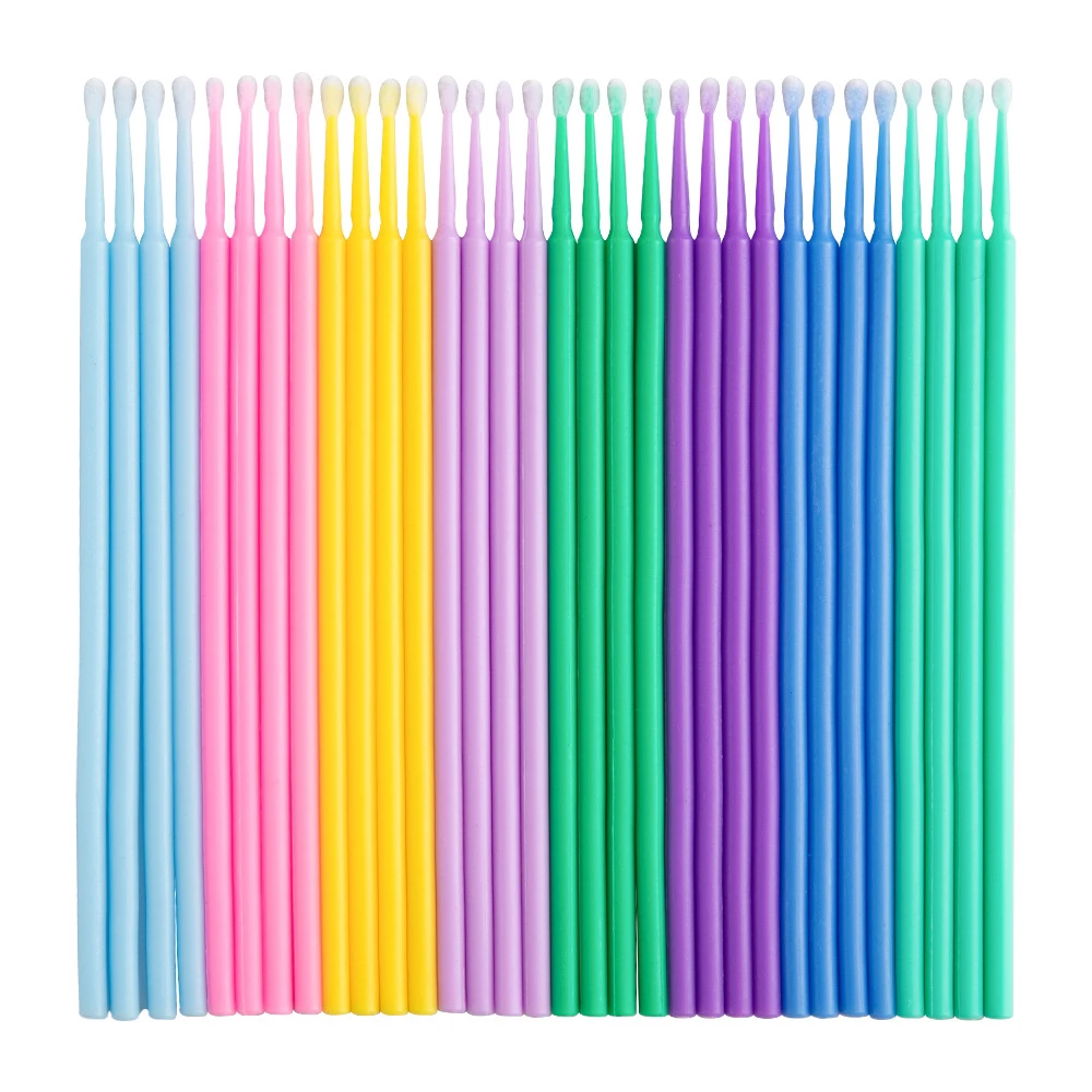 Wholesale Pink Blue Purple White Multiple Colors Micro Swabs Makeup Applicator Sticks Buds Cosmetic Makeup Tools Cotton Swabs