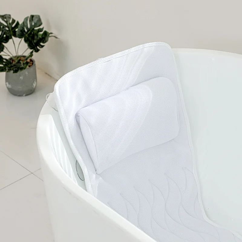 Bathroom Pillow Hotel Bathtub Cushion Bath Pillow With Hook And Suction Cup