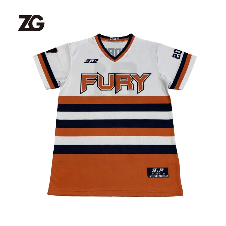 Wholesale Custom Made Factory Price Polyester Round Neck Baseball Shirts Sublimation Baseball Jersey