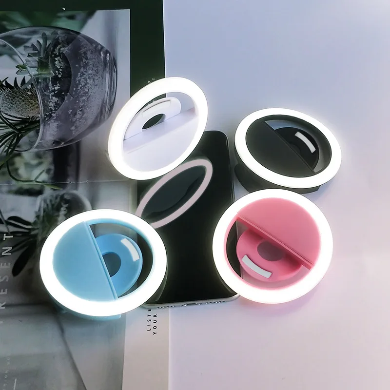 Promotional Phone Light Selfie The angle rings custom logos girly selfie light charging Light for universal Mobile Phones