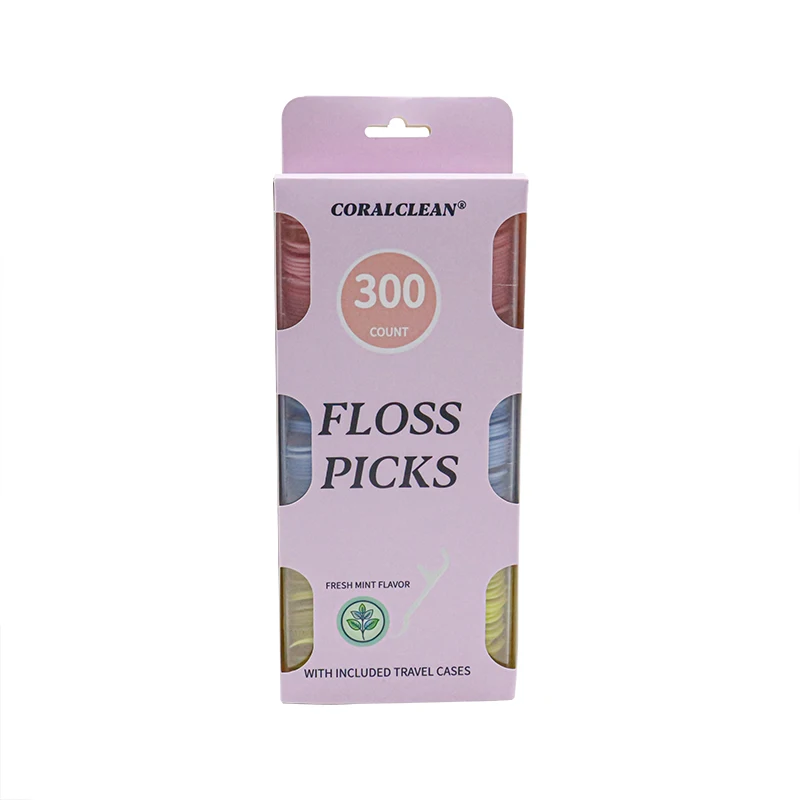 Wholesale Box Custom Tooth Sticks Flosser Toothpicks 300PCS Dental Floss Stick