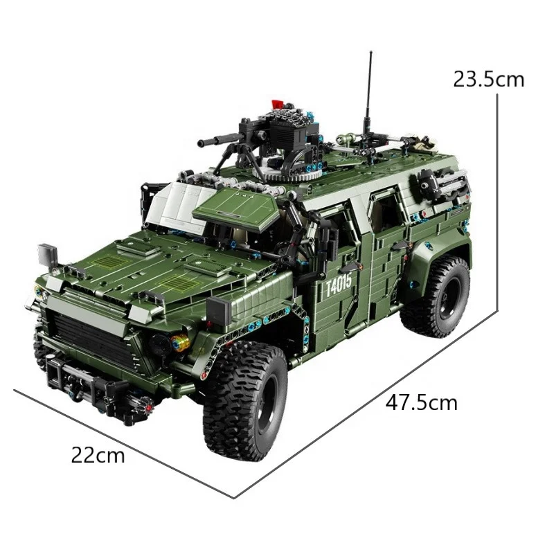 Новинка военный внедорожник Taigaole T4015 1:8 модель автомобиля внедорожника наборы строительных блоков MOC пластиковые игрушки обучающие автомобильные