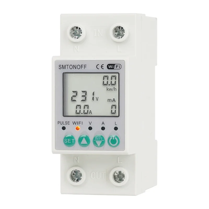 SMTONOFF WiFi Energy Meter Smart Switch Over Under Voltage Protection