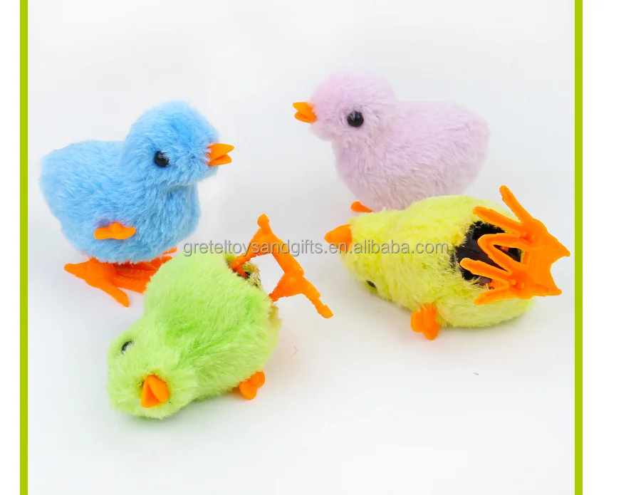 Hot Cheap Price Creative Fun Educational Wind Up Toys Clockwork Cute Chicken Plush Jumping Chick Toys