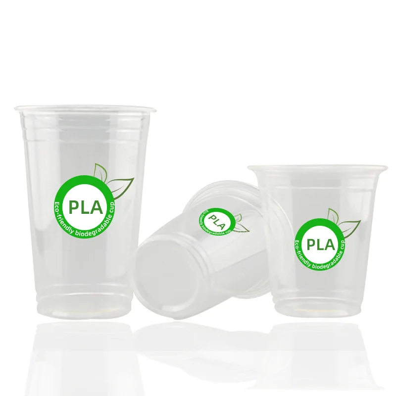 Custom 100% Compostable Clear Plastic Disposable PLA Cup Cups
