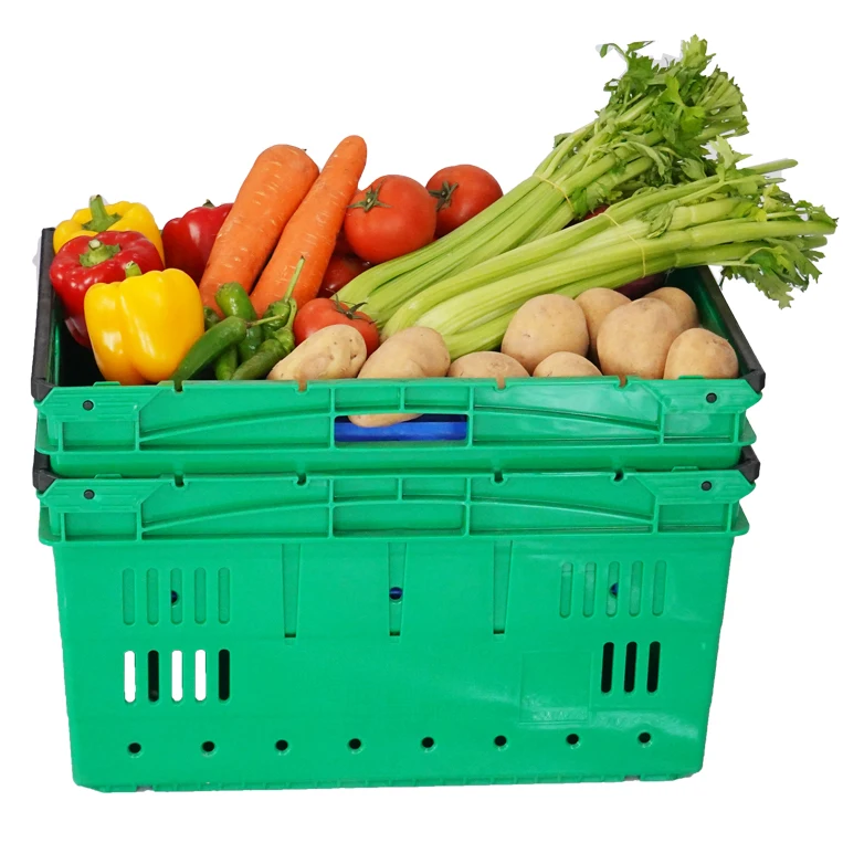 Plastic fruits crates for storage plastic crate with handle manufacturer