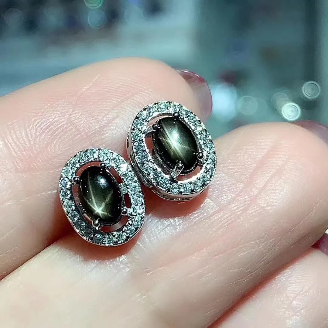 High Quality Fashion 925 Sterling Silver Dubai Earrings Natural Sapphire Jewellery Jewelry Sets For Women