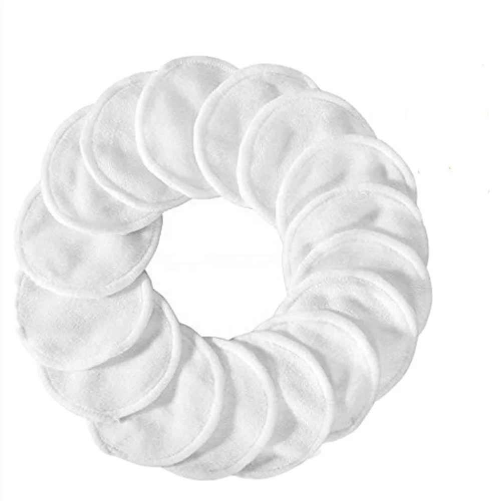 Лидер продаж Amazon, стильные многоразовые бамбуковые прокладки для снятия макияжа, очищающее средство для лица, бамбуковые прокладки для снятия макияжа, многоразовые ватные прокладки