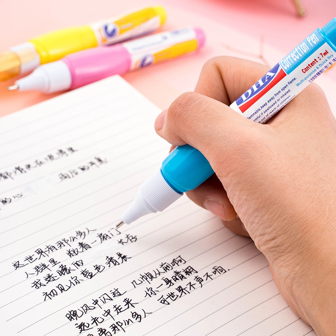 School Stationery Set Correction Fluid Hot Selling Ink Pen 4ml Correction Pen for School