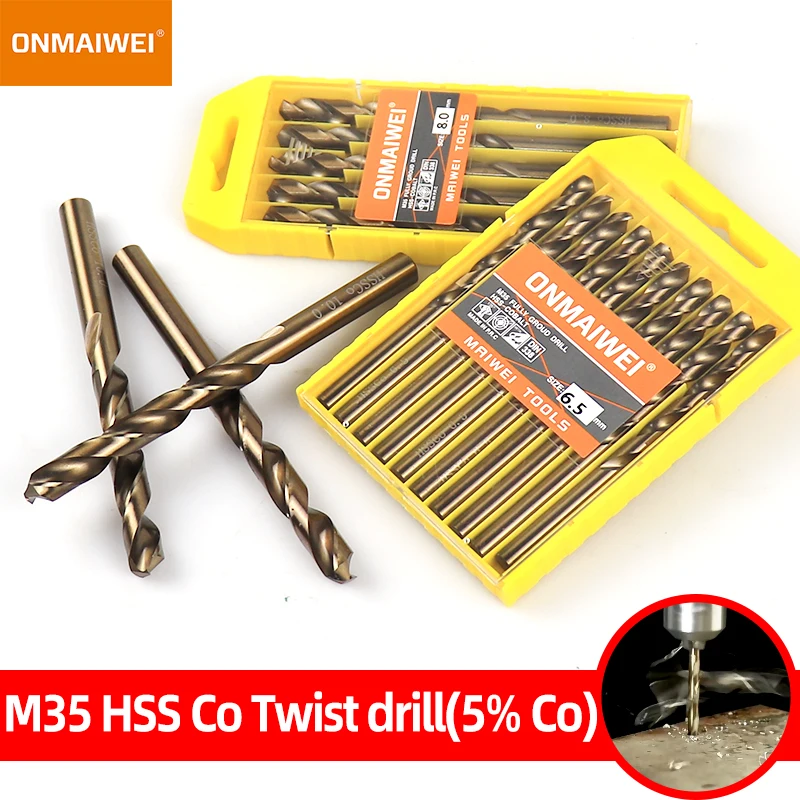 Metric M42 8% Cobalt Twist Drill Bits Set for Stainless Steel and Hard Metal