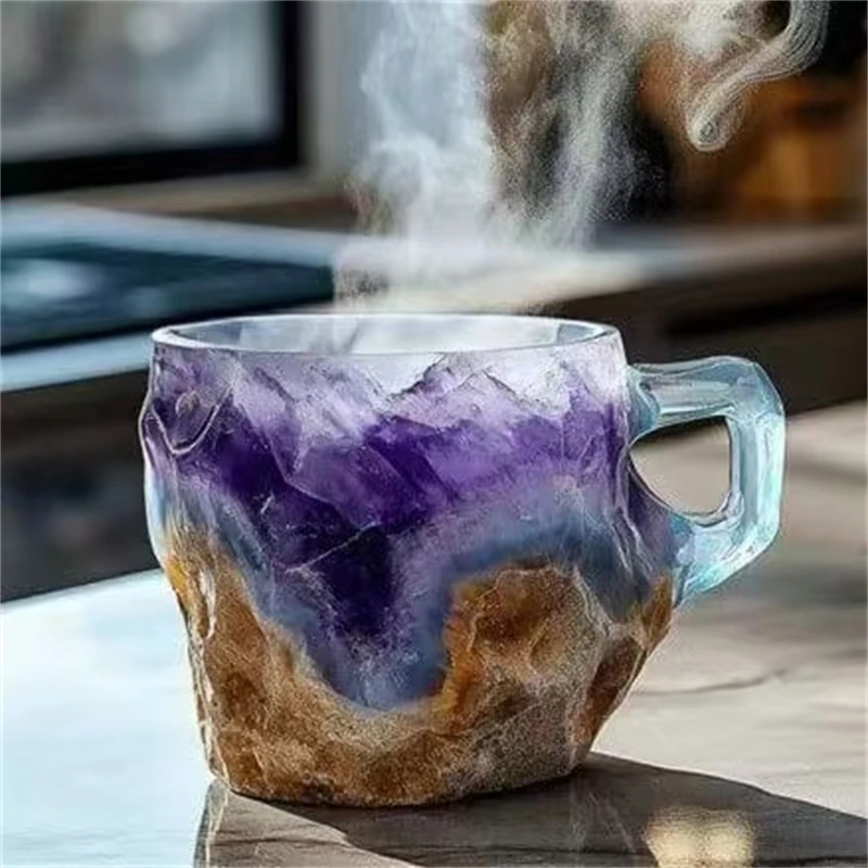 New Arrival Crystal Cup Colorful Resin Cup Crystal Healing Water Cup for Gifts