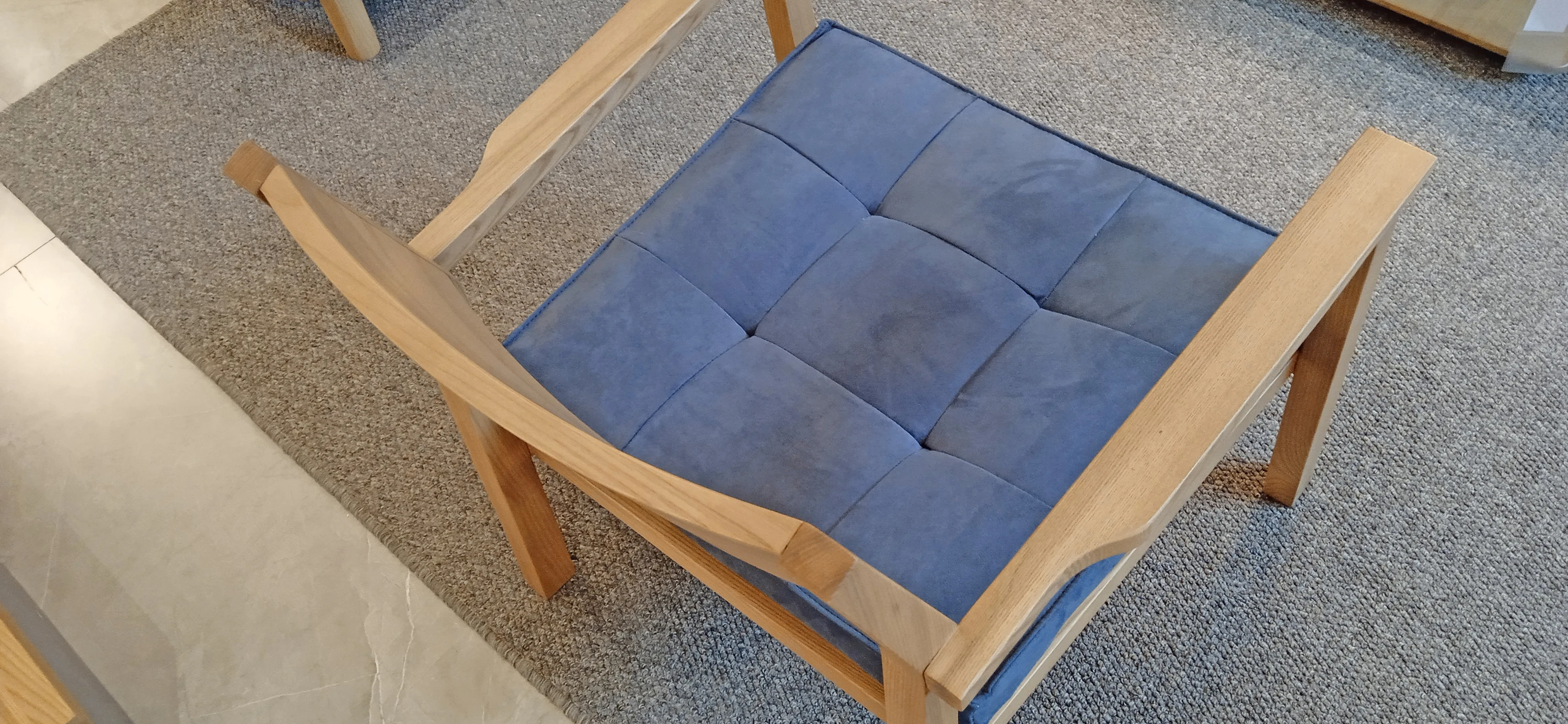 Wooden Chair Accent Armchair with Cushions Modern & Contemporary Lounge Chair for Patio Living Room Study Garden Outdoors