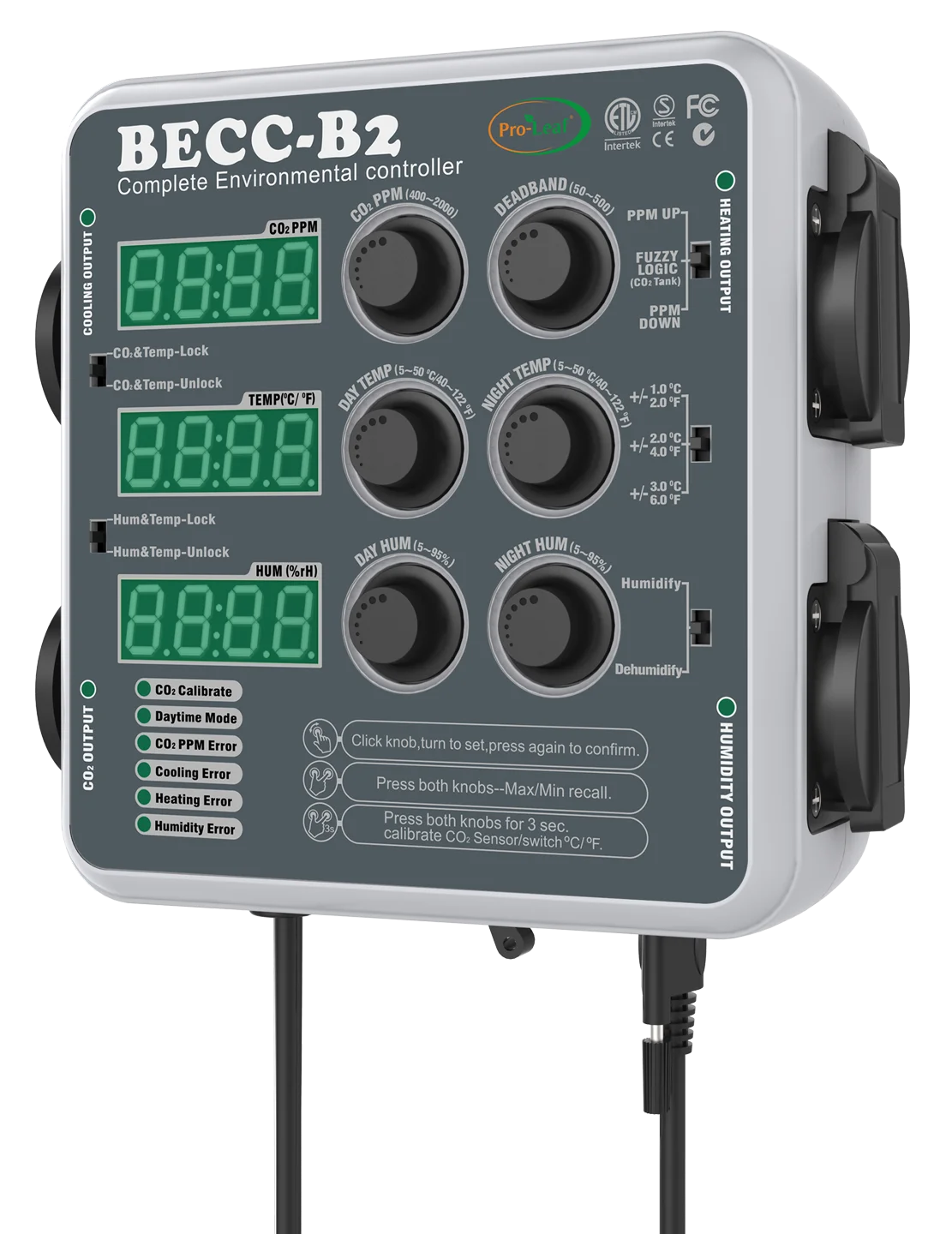  Proleaf BECC-B2 Гроу-рум для плантационных палаток вертикальный сельское хозяйство гидропоники влажности температуры co2 климата экологическая