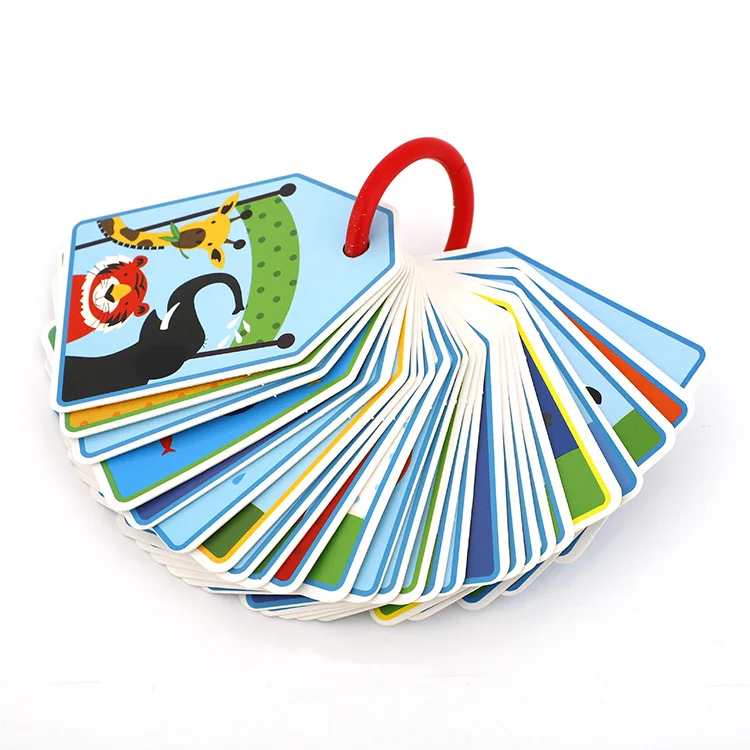 Custom Design Paper Memory Playing Game Card Custom Printed Educational Flash Cards with Window Box