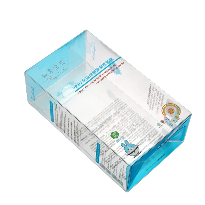 The Factory Clear Plastic Box Foldable Hanging Custom Full Color Printing PET Box