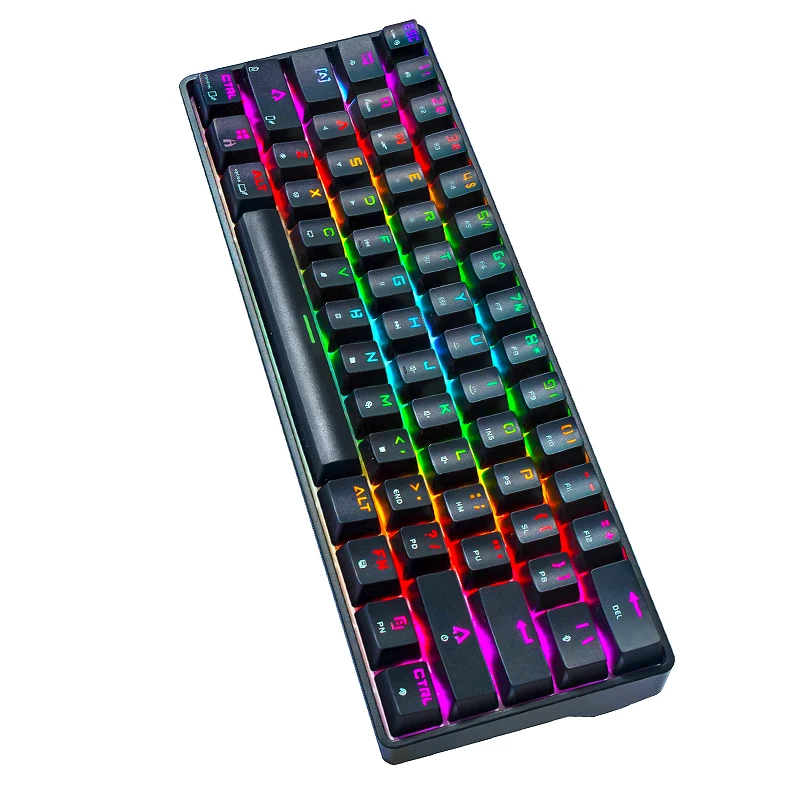 
RGB Lighting Game Cherry Switch Backlight Used Type-C Mini Compact 61 Keys Keyboard 60% Wireless Mechanical Gaming Keyboard 