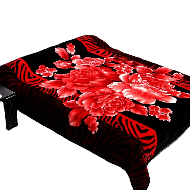 Middle East style China supplier  full size heavy weight  for winter  raschel  blanket