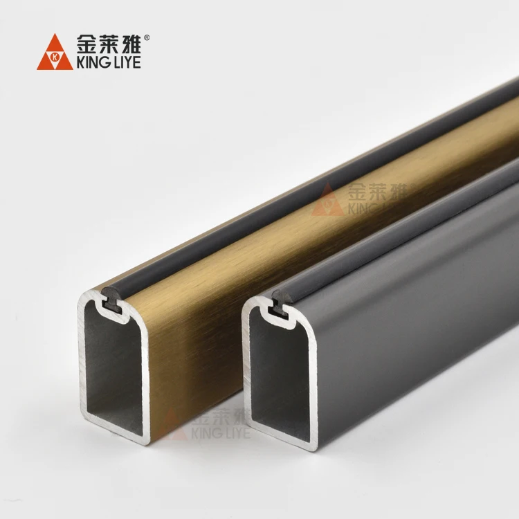 Customized Aluminum Clothes Hanger  Oval Round Pipe Anodized Wardrobe Rail Clothes Tube