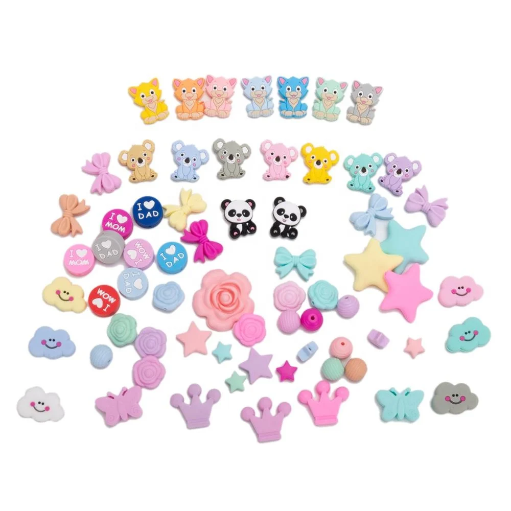 BPA free baby  silicone teething beads for jewelry