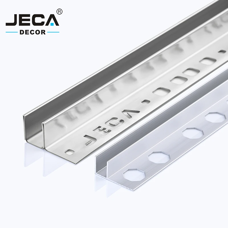 Foshan Supplier JECA Glass Railing Profile Glass Clamp Railing For Decoration 304/316 Stainless Steel Tile Trim