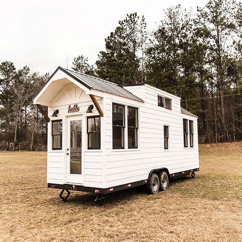 Modern Simple Tiny house trailer house on wheels with loft