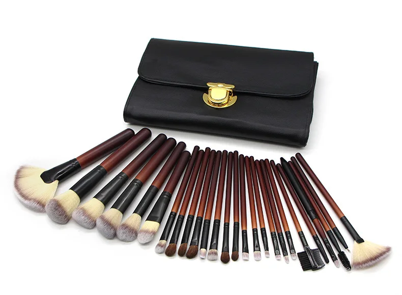 26pcs   Brushes Natural Hair Wooden  Makeup Brush Set Professional