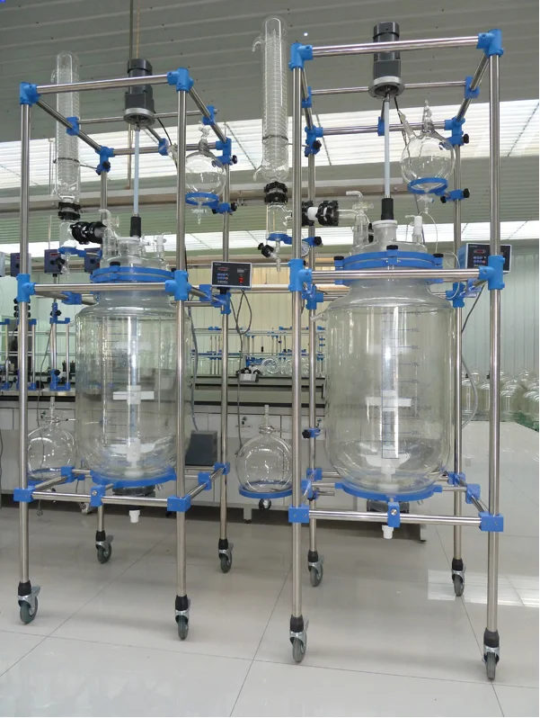 50l Jacketed Bio Glass Reactor