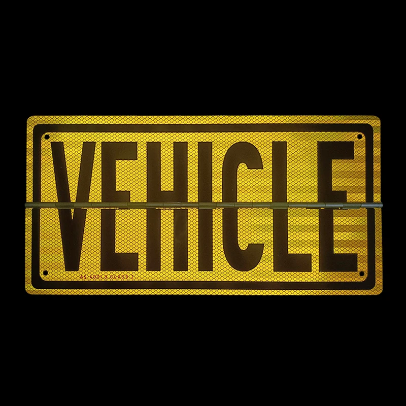 Class 2 Reflective Aluminum Plate Flip Up Aluminum Hinged Oversize Load Road Train Long Vehicle Sign For Truck Vehicle Trailers