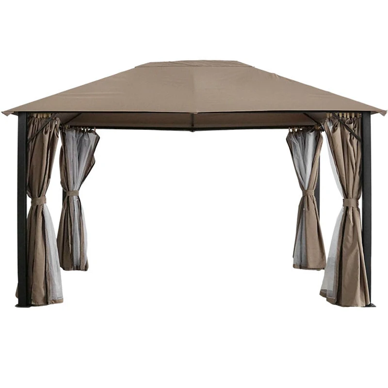 Customized outdoor garden waterproof firm metal pa coating steel tube iron gazebo for sale