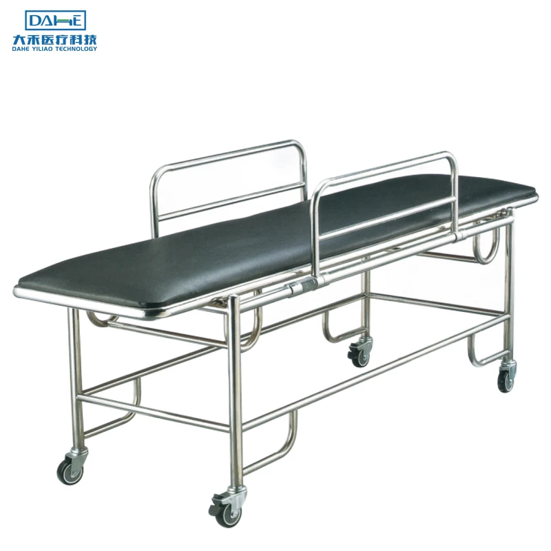 
YGM B12 Factory wholesale 304 stainless steel hospital medical Ambulance first aid stcheelstretoher patient transport trolley 