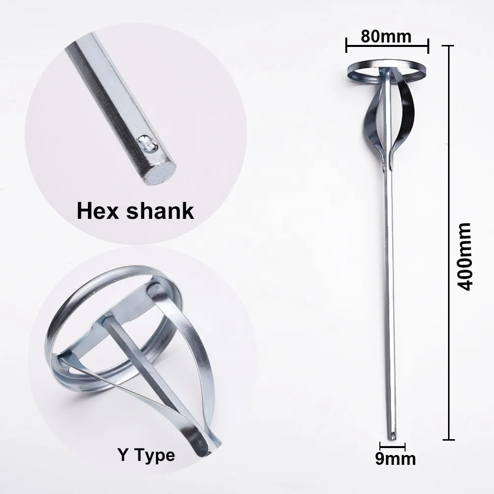 Decoration Tools Portable Hand Hex Paint Mixer for Cement Powder Putty