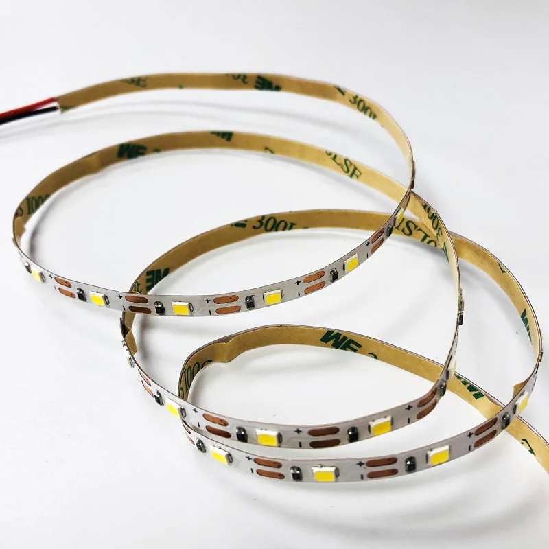 12V SMD2835 60led per meter flexible led strip light 5mm PCB led tape light white light cuttable each led