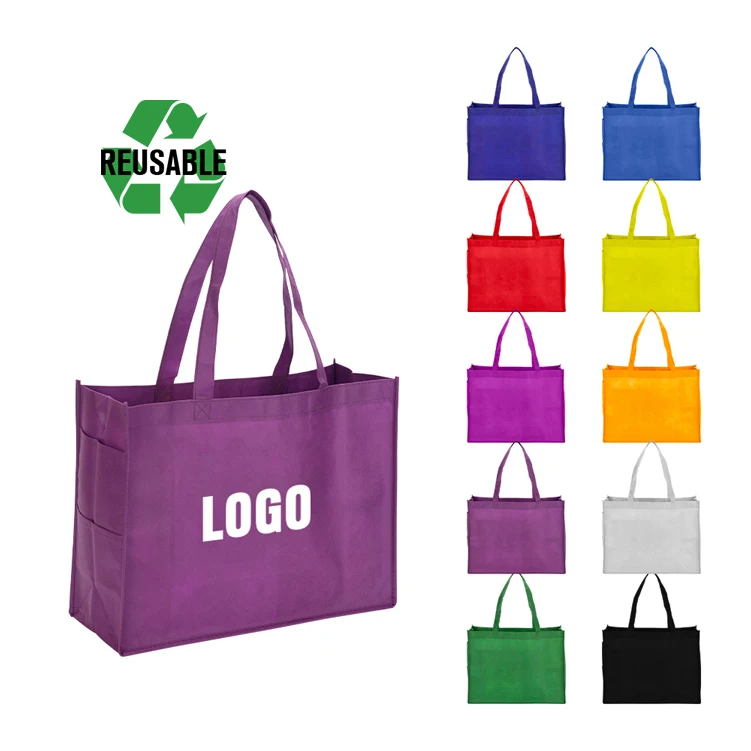 Custom Recycle Plain Wedding Dress Grocery Laminated Non Woven Garment Bag Pp Non-woven Shopping Bag with Zipper