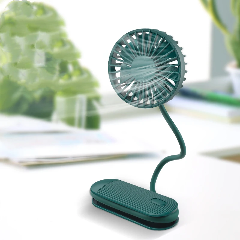 Portable Hands Free Lazy Neck Hanging Handheld Fan Desk Standing Emergency Power Bank Bendable USB Mini Fan Stroller Wrapping