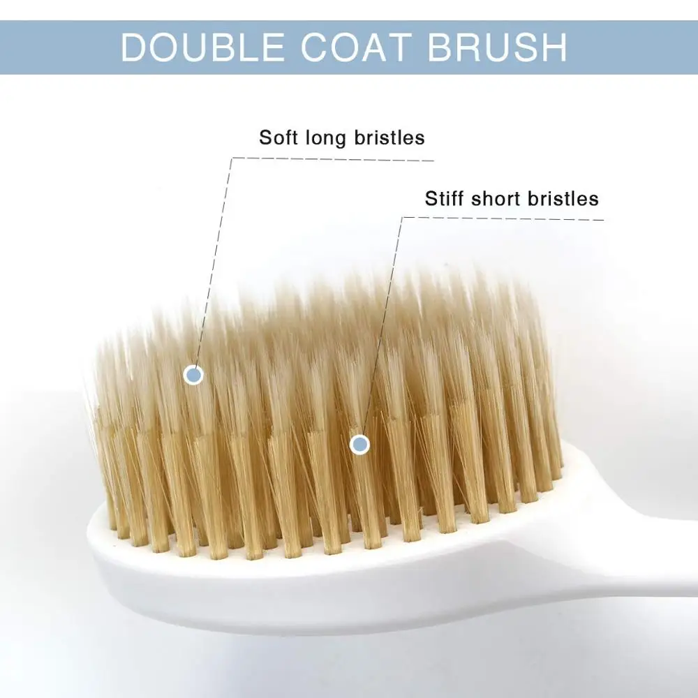 New Soft Double hair shower brush with Long Handle Bath Brush Back Scrub for Wet or Dry Washing