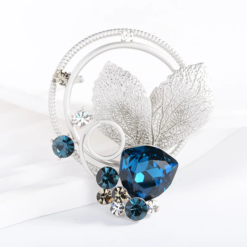 Butterfly Brooch Imitating Crystal Geometric Flowers Pin Brooches For Best Gift