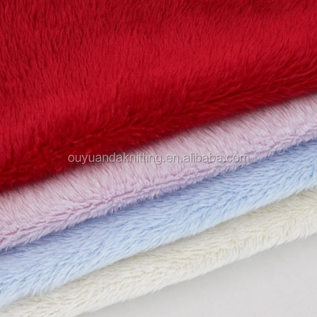 Factory 100% Polyester Super Soft Plush Toy Fabric Brushed Velboa/Velour Minky Fabric for Baby Blanket