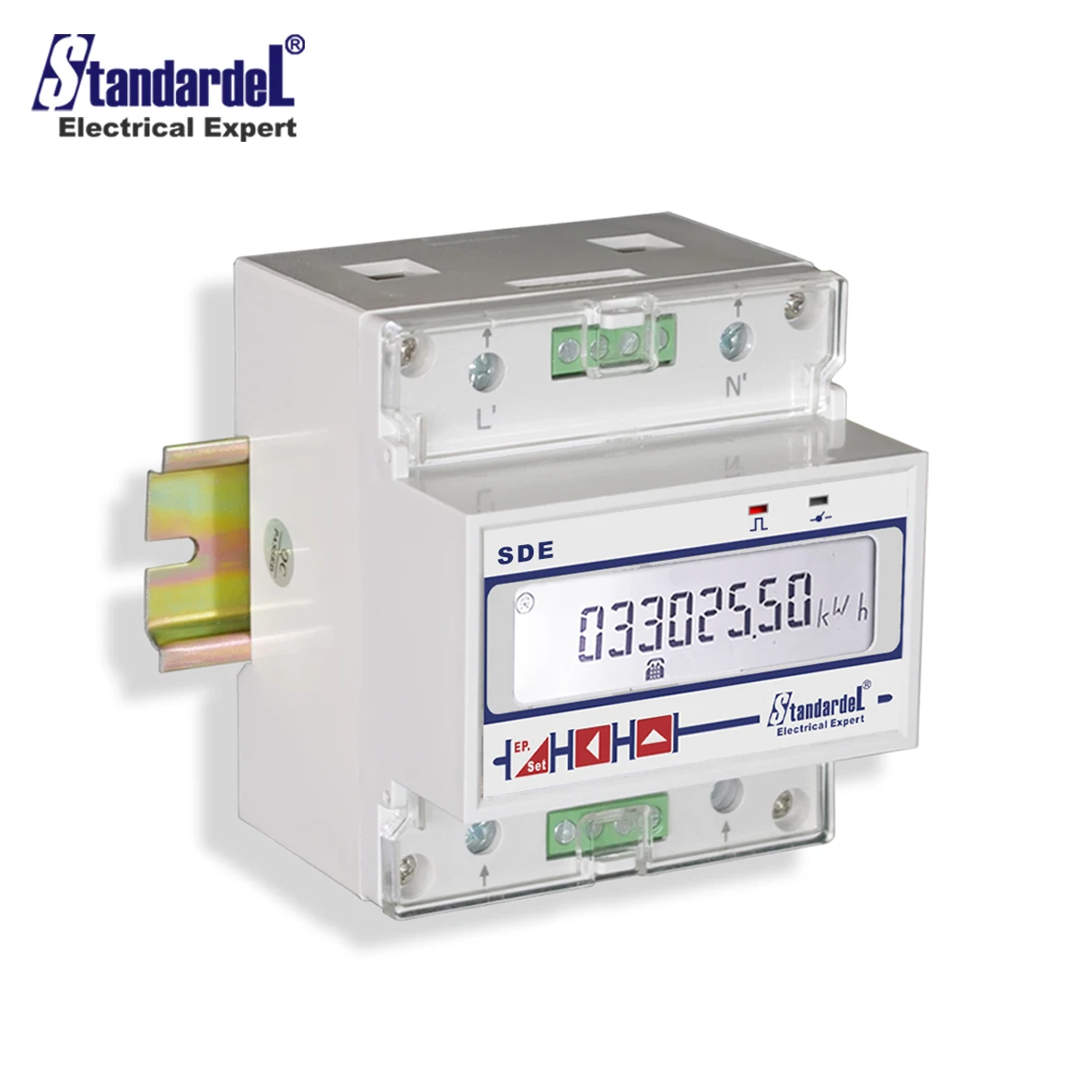 SDE200 single phase high accuracy Multifunction Din Rail kWh Energy Counter Meter Modbus-RTU