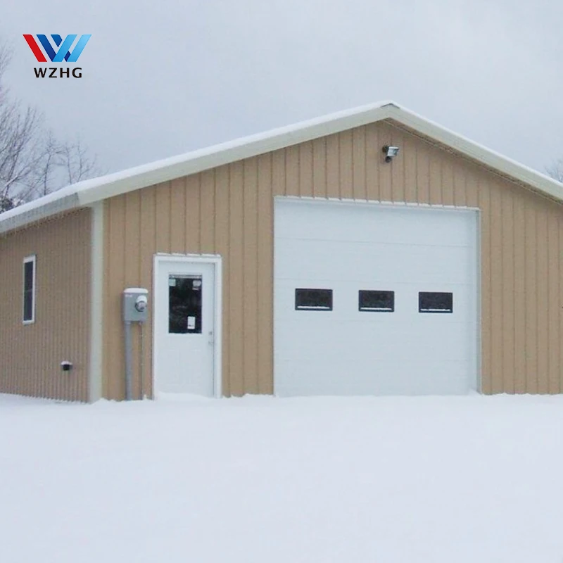 Outdoor house price Prefab metal waterproof building prefabricated garden metal garage storage sheds steel structure sheds