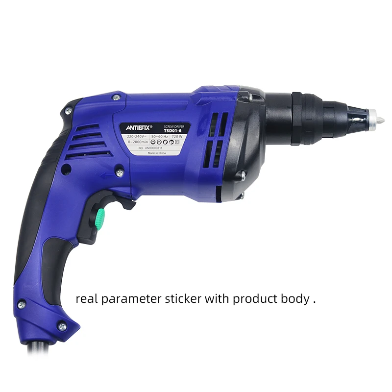 Newest720W Industrial  Corded Electric Screwdriver Bits   Electric Screw Driver for Assembly Work Max Power Torque Speed