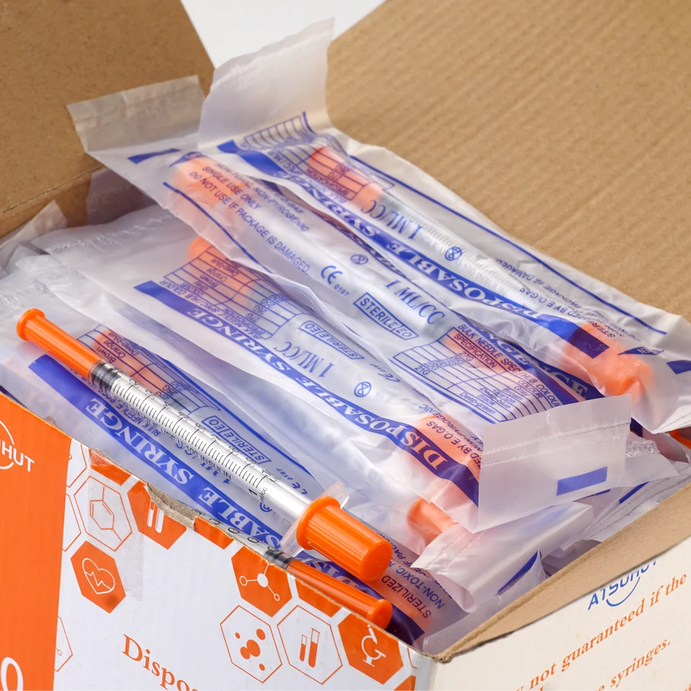 Insulin Syringes U100 U40 Disposable Insulin Needles Insuline Syringe Model 30G 31G for Medical Use