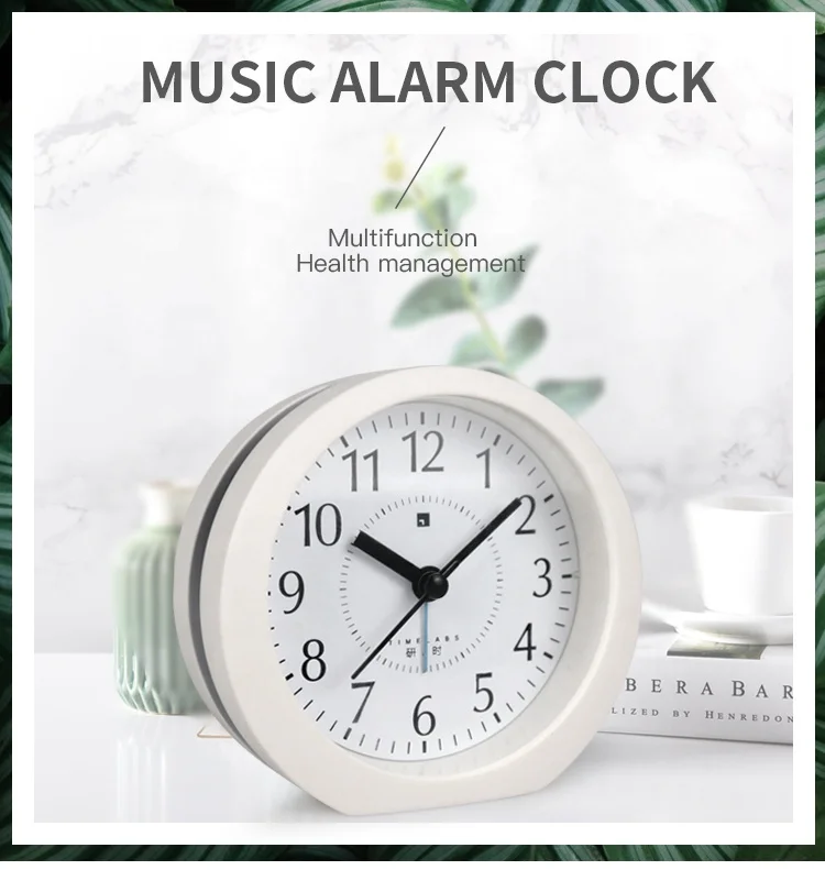 
Plastic multi-function desk non-tick bedroom Snooze table smart kids wake up light alarm clock 