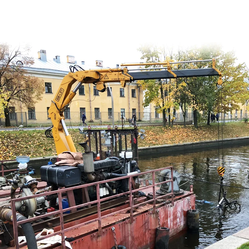 BOB-LIFT hydraulic marine knuckle boom crane 16 ton marine crane boat folding boom deck crane with remote control