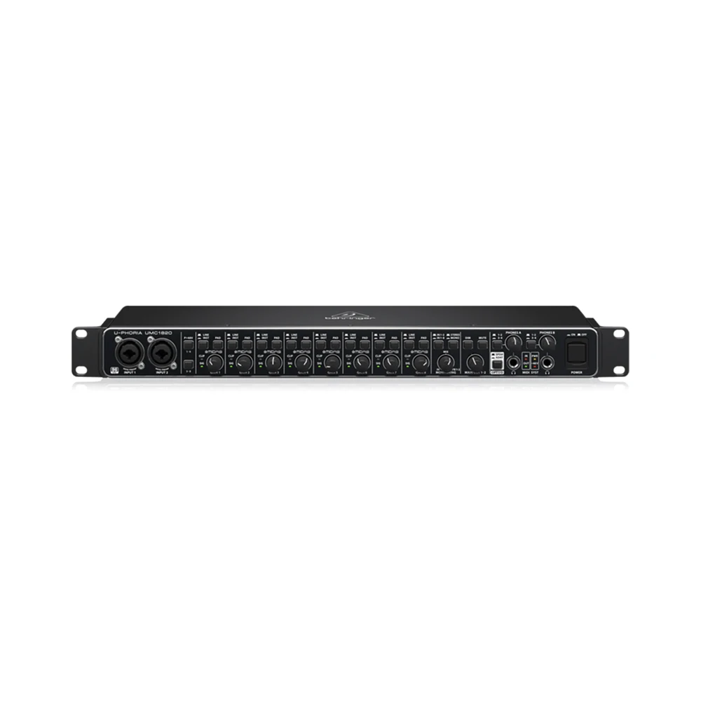 Behringer U-Phoria UMC1820 Sound Card 18-In/20-Out USB 2.0 Audio Interface With 8 Midas Mic Preamps Studio Music Equipment