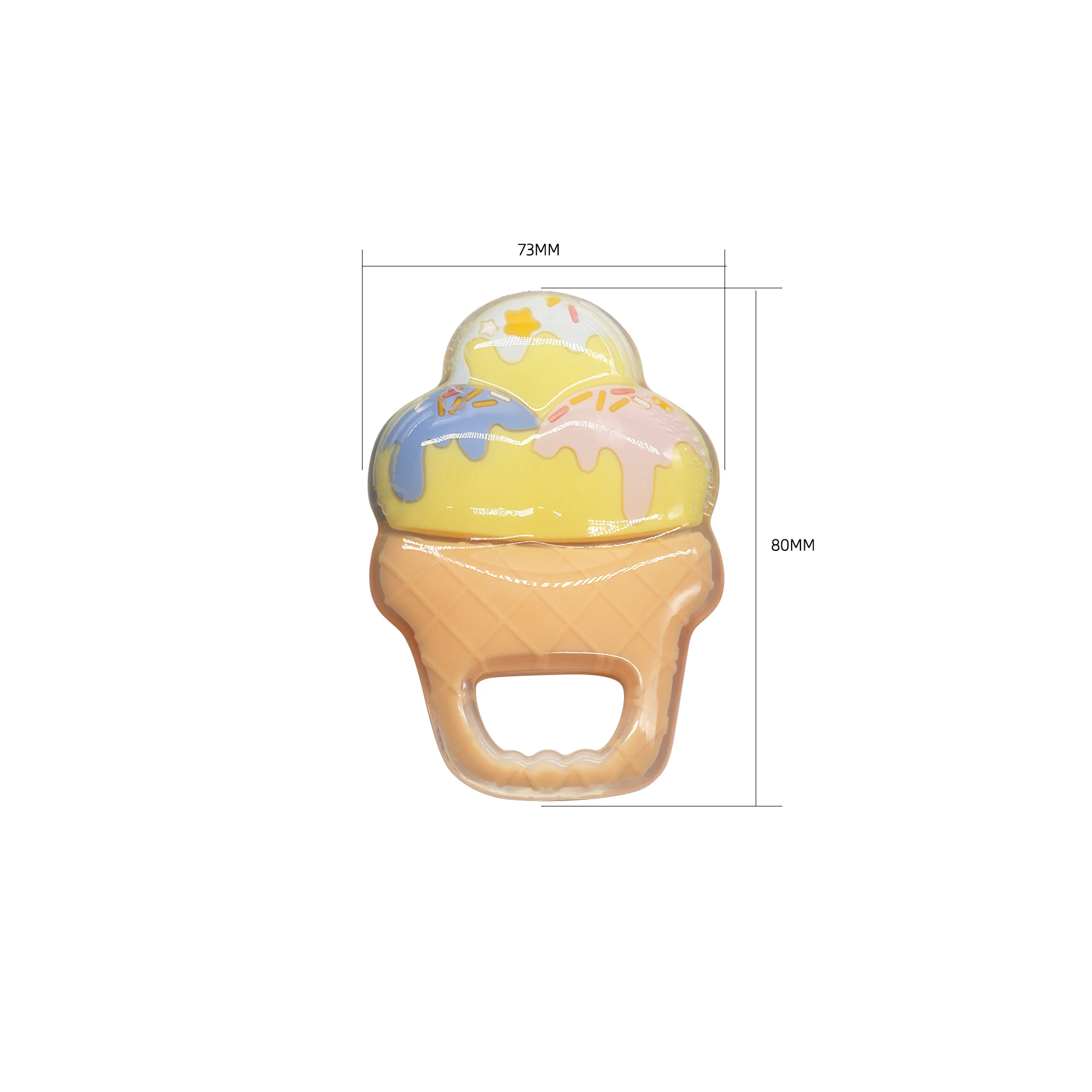 New Ice cream shape Silicone Baby Toys Safe Baby Teether Silicone teether bpa Silicone baby teether